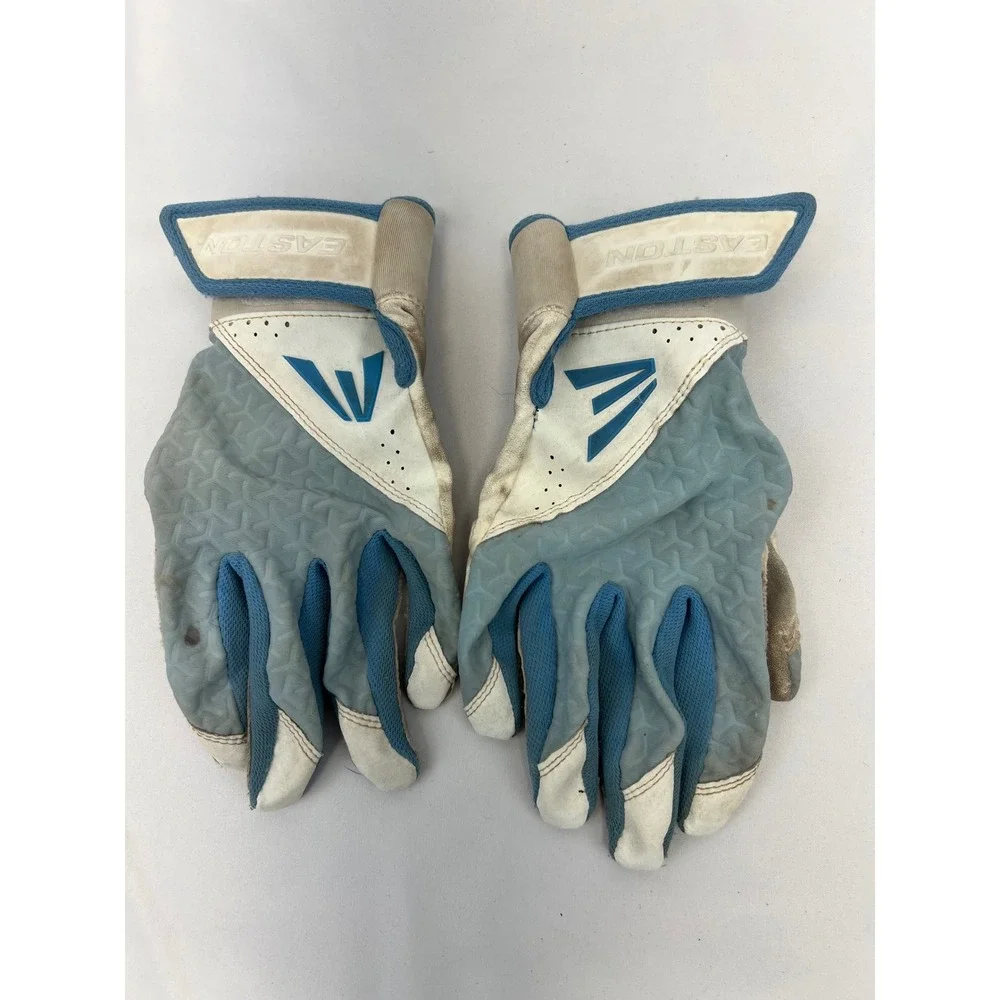 Easton Batting Gloves Women Blue White Fair Z-Series Softball Baseball Grip